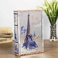 Сейф-книга "Эйфелева башня" рисунок на зеркале 24х16х5 см фото